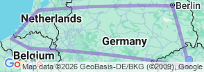Central Europe & Benelux Explorer: Prague, Berlin, Amsterdam & Brussels (9 Days) Map