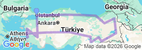 Ultimate 21 Day Turkey Grand Discovery Tour : Istanbul, Cappadocia, Ephesus, Nemrut & Eastern Anatolia Adventure Map