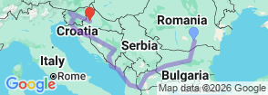 13 Day Balkan Grand Discovery Tour: Romania, Bulgaria, North Macedonia, Albania, Montenegro, Bosnia & Herzegovina, Croatia & Slovenia Map