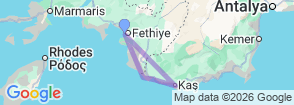 Kas, Kalkan, Patara & Kaputas Beach Tour from Fethiye & Oludeniz Map