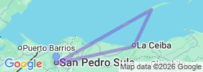 7 days Honduras Caribbean Deluxe: Islands, Jungle, and Unique Experiences Map