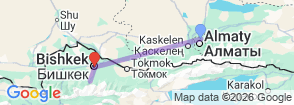 3 days tour offer Almaty-Bishkek sightseeing tour Map