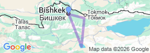 5-Day Horse Riding & Cultural Tour – Kyrgyzstan Map