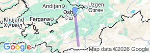 4-Day Tulpar Kul Trekking tour from Osh Map