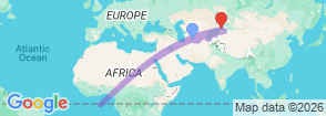 5 Stan Tour – Central Asia (Turkmenistan, Uzbekistan, Tajikistan, Kyrgyzstan, Kazakhstan) Map