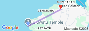 Uluwatu Sunset Tour with Kecak Dance & Jimbaran Seafood Dinner Map