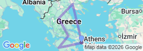 Grand Tour in Greece 10 Day Map