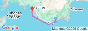 7 Days Lycian Way Hiking Tour (Demre – Ölüdeniz) Map