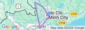 ITA Travel - Vietnam Optional Tour - 3 Days tour Ho Chi Minh - Cu Chi/ Tay Ninh or My Tho Map