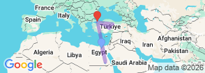 14 Days Egypt & Turkey Total Solar Eclipse Expedition: The Nile Heritage & Anatolian Grandeur Map