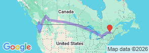 Majestic Canada Luxury Coach Tour 14 Days 13 Nights | Guaranteed Departures Map