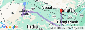 India Golden Triangle Tigers and Train Tour Experience Map
