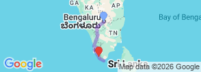 Southern India, Karnataka to Kerala Experience Map