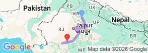 Rajasthan Forts & Ranthambore Tiger Safari Experience Map