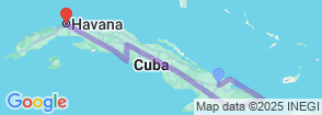 15 Days Cuba West Central & East Cuba Tour Map