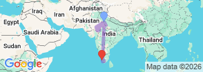 Discover North & South India Map
