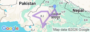 Rajasthan Experience with Taj Mahal Map