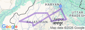 Rajasthan Camel Safari Tour with Delhi and Agra Map
