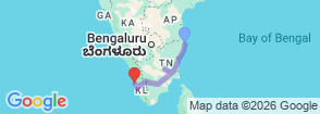 Southern India Cultural & Scenic Highlights Tour Map