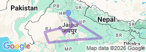 Northern India & Ranthambore Safari Experience Map