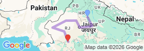 Rajasthan Tour from Delhi Map