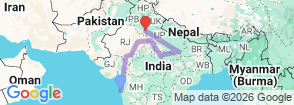 India and Taj Mahal Tour Map
