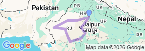 Rajasthan Heritage India Tour Map