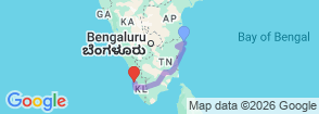 South India Tour from Chennai Map