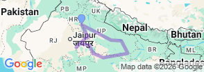 Northern India Heritage with Ayodhya Map