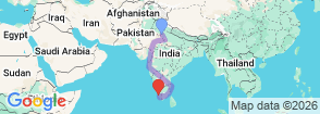 Jewels of India Tour Map
