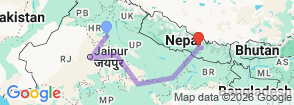 India with Nepal Experience Map