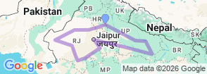 Real North India Tour Map