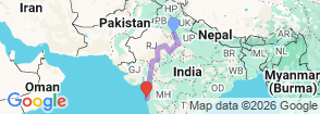 Historical North India Trip Map