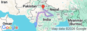Taj Mahal and Heritage India Tour Map