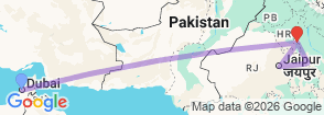 Dubai & Burj Khalifa with India's Golden triangle Map