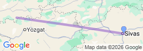Daily Hattusa Tour from Sivas Map