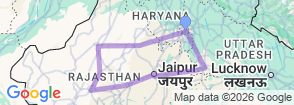 Rajasthan Trails & Taj Splendor By G Experiences Map
