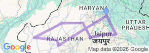 North India Heritage & Desert Trails By G Experiences Map