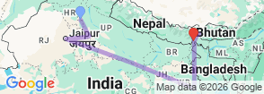 Golden Triangle with Darjeeling Trails By G Experiences Map