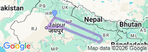 Golden Triangle with Bodh Gaya and Varanasi Trails By G Experiences Map