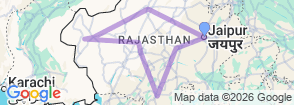 10 Day Rajasthan Heritage Tour Map