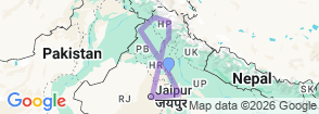 North India Heritage and Himalayan Trail By G Experiences Map
