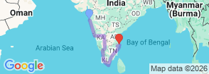 Southern India Panoramic with Goa Trails By G Experiences Map