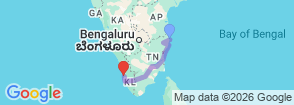 Classic South India 12 Days Tour Map