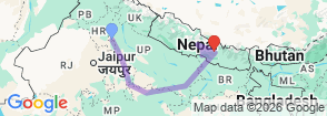 India & Nepal Majestic Trails By G Experiences Map