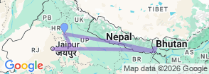 Golden Triangle & Eastern Himalaya Trails By G Experiences Map