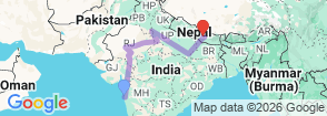India with Nepal Heritage Trails By G Experiences Map