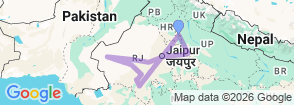 Rajasthan & Northern India Trails By G Experiences Map