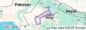 Rajasthan Heritage & Taj Mahal Trails By G Experiences Map