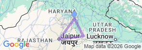 Golden Triangle India Tour: Delhi, Agra, Jaipur in 6 Days Map